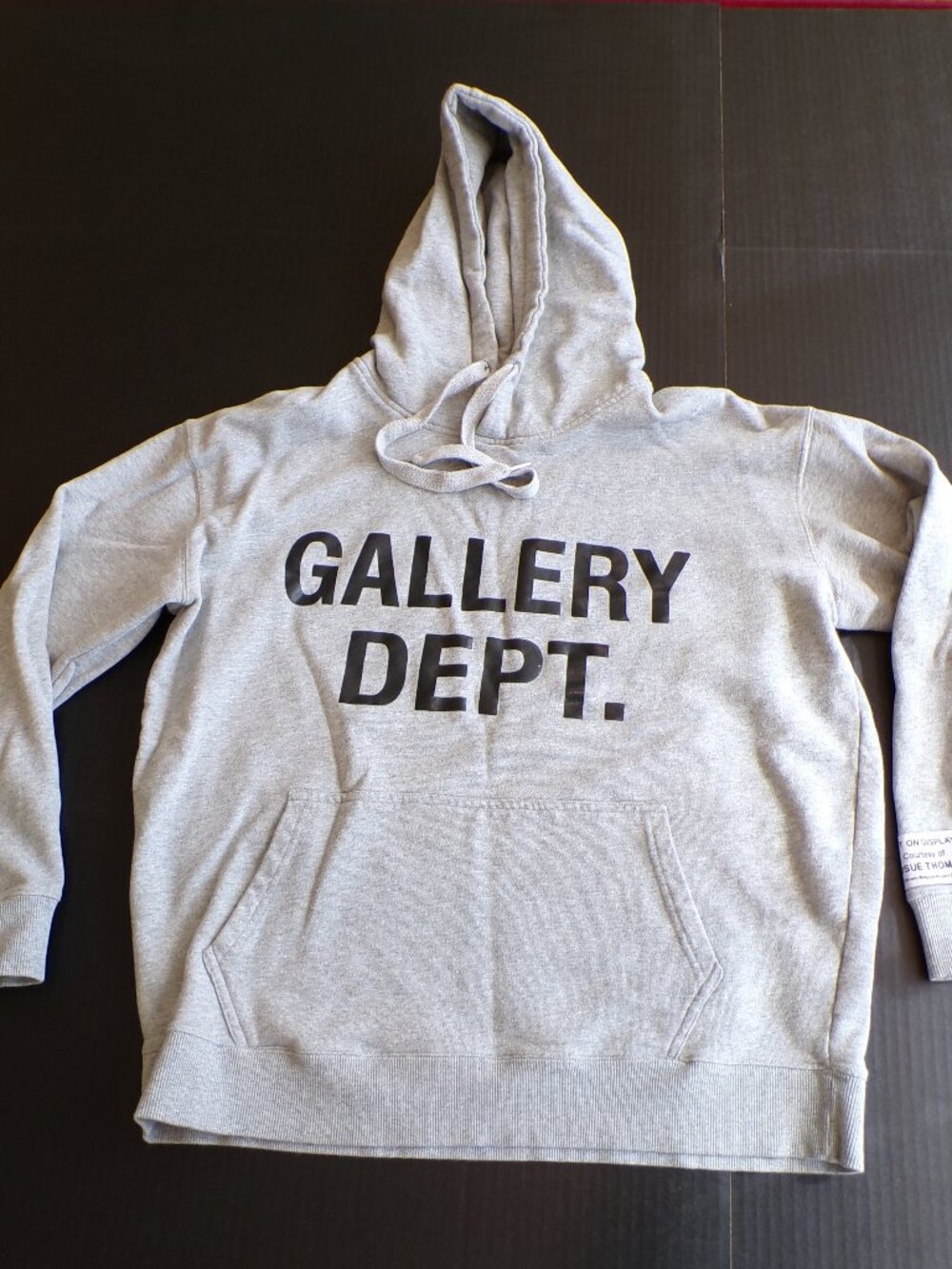 GALLERY DEPT Mens Heather Grey Center Logo Hoodie Size Large